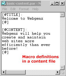 Sample Webgenz Content File